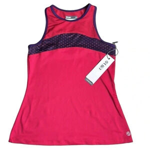LIJA cami tank top activewear, racer back.Sleeveless , colorful  ,sheer shoulder
